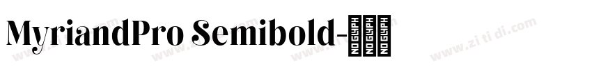 MyriandPro Semibold字体转换